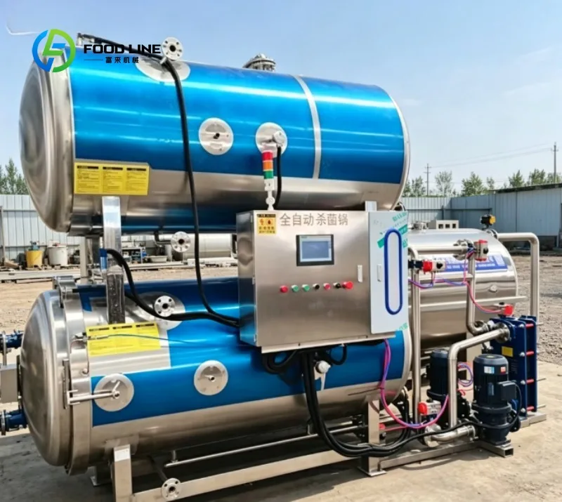High Temperature Sterilization Retort Equipment for Food and Beverage Processing with Accurate Temperature Regulation