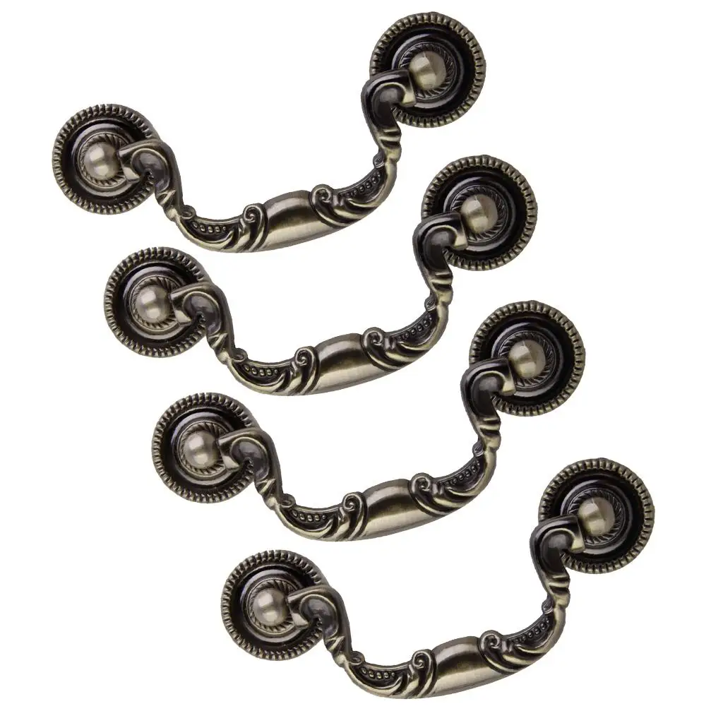 Alloy Antique Cabinet Door Drawer Handle Pull Knob 96mm Vintage Drawer Handles for Wardrobe Drawers