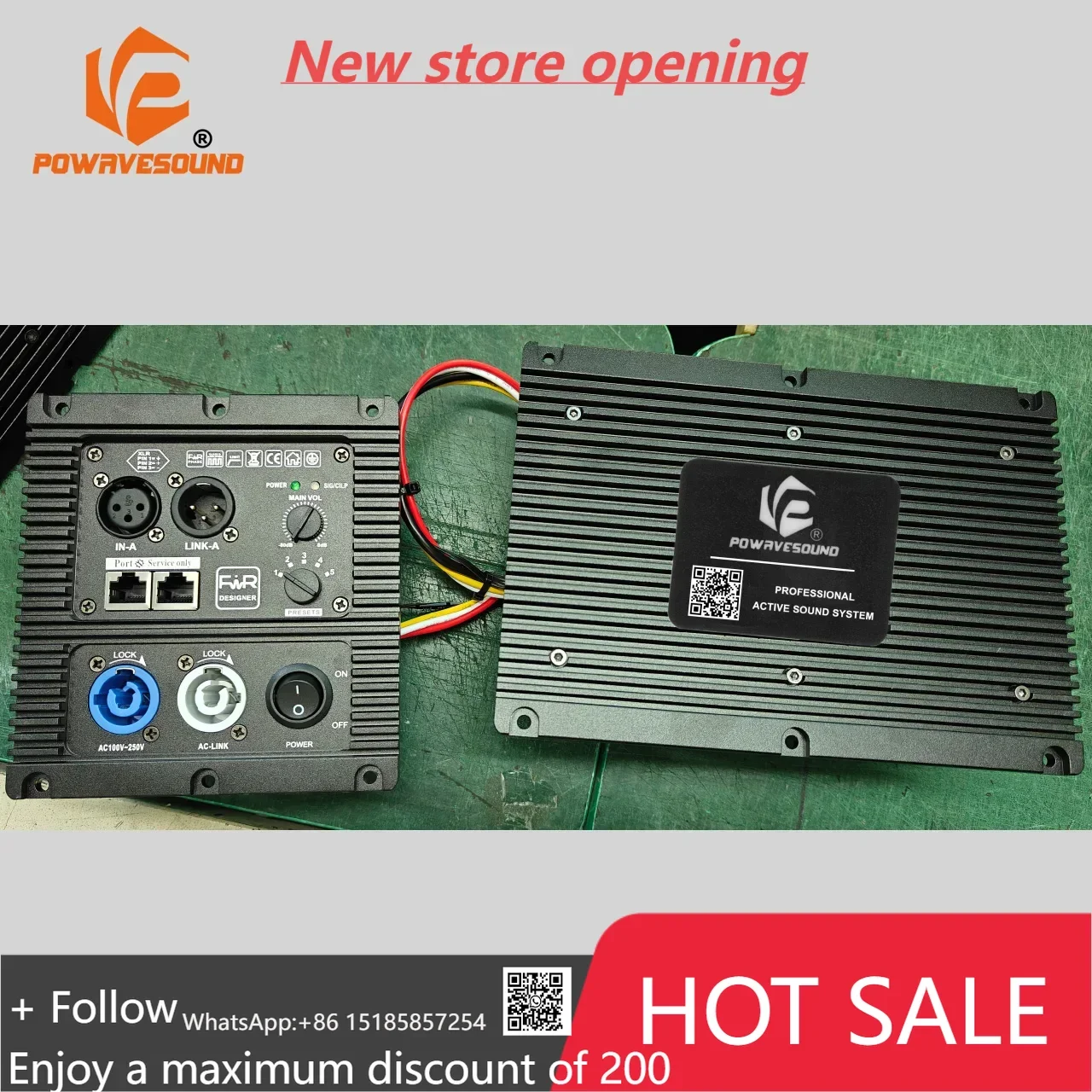 

FIR2.26LA professional FIR DSP module amplifier for line array speaker system 200W + 600W Bi-AMP DSP power amplifier plate