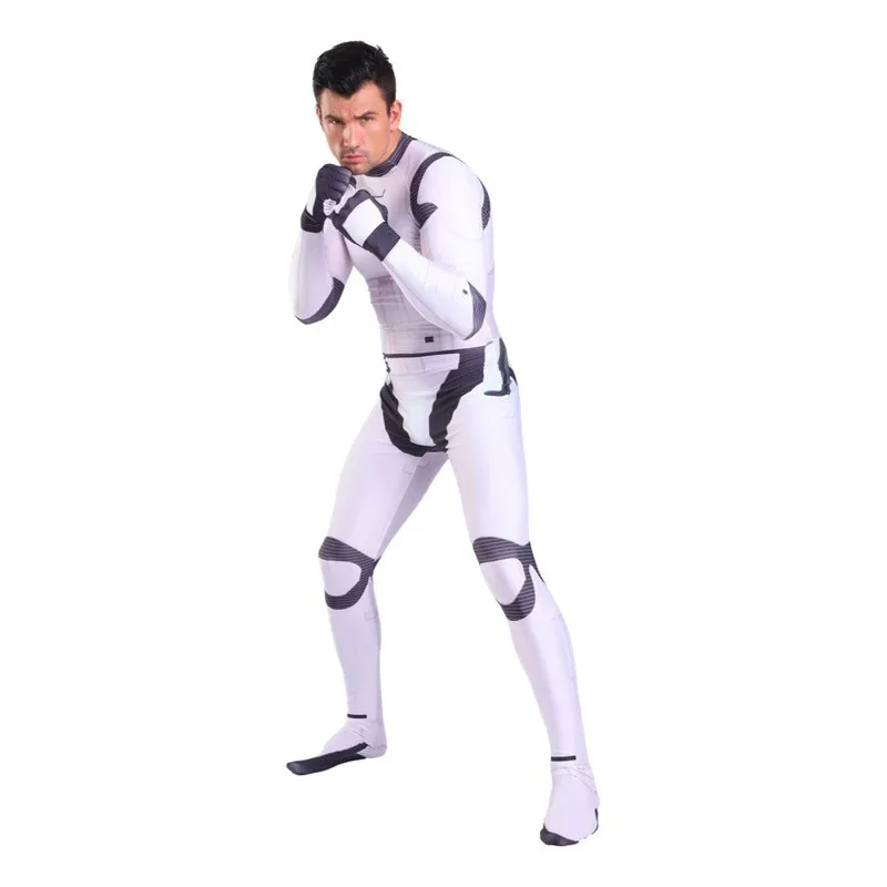 White Trooper Cosplay Fantasy Jumpsuit Movie Space Battle Army Costume Disguise Adult Men Roleplay Fantasia Outfits Male eo]5