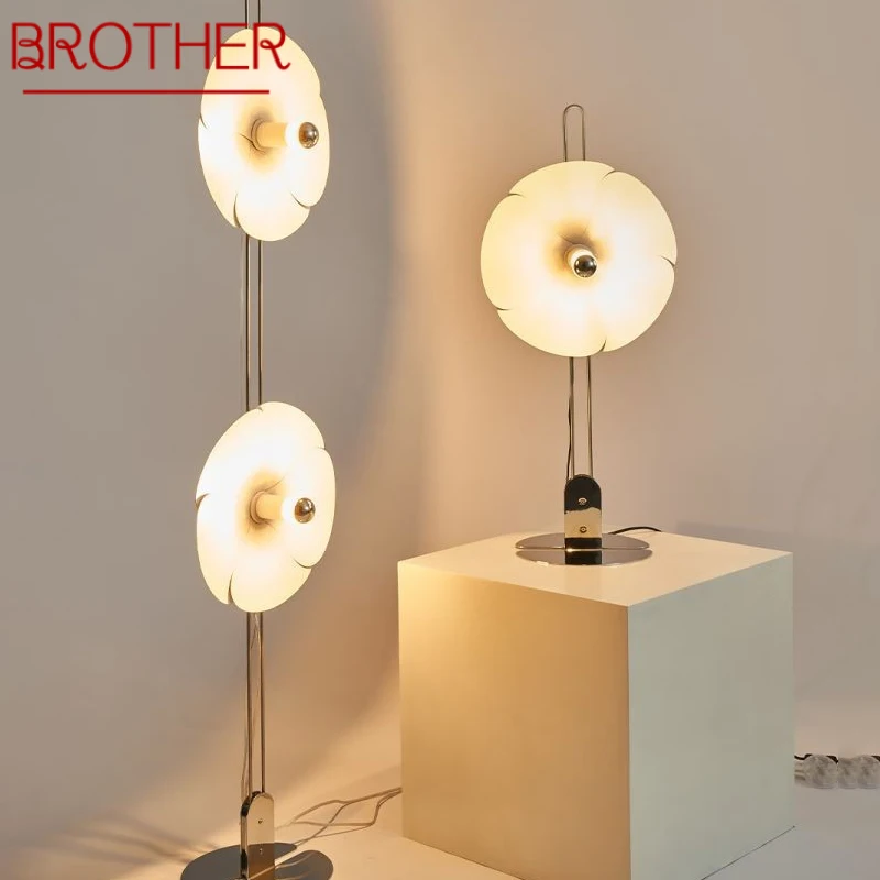 

BROTHER Nordic Retro Petal Floor Lamp luxury Modern Family Iiving Room Bedroom LED Creativity Decorative Standing Light