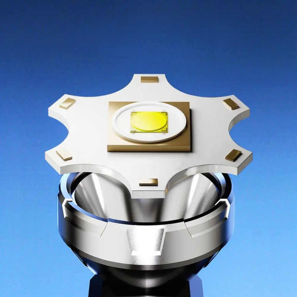 Portable Led Searchlight Handheld Rechargeable Flashlight High Brightness Outdoor Camping Hiking Patrol Emergency Tool