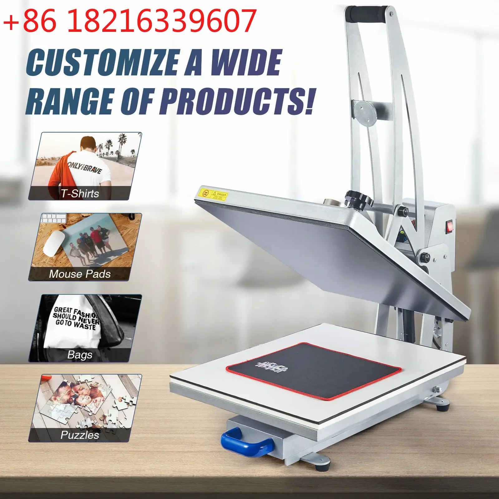 YAO In Stock 15x15' in Magnetic Semi-automatic Pump-pull T-shirt Heat Transfer Machine