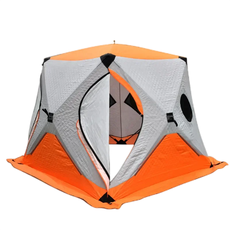 

High-quality ice fishing tent Winter warm outdoor camping tent Mobile pop-up portable fishing tent 3-4 people