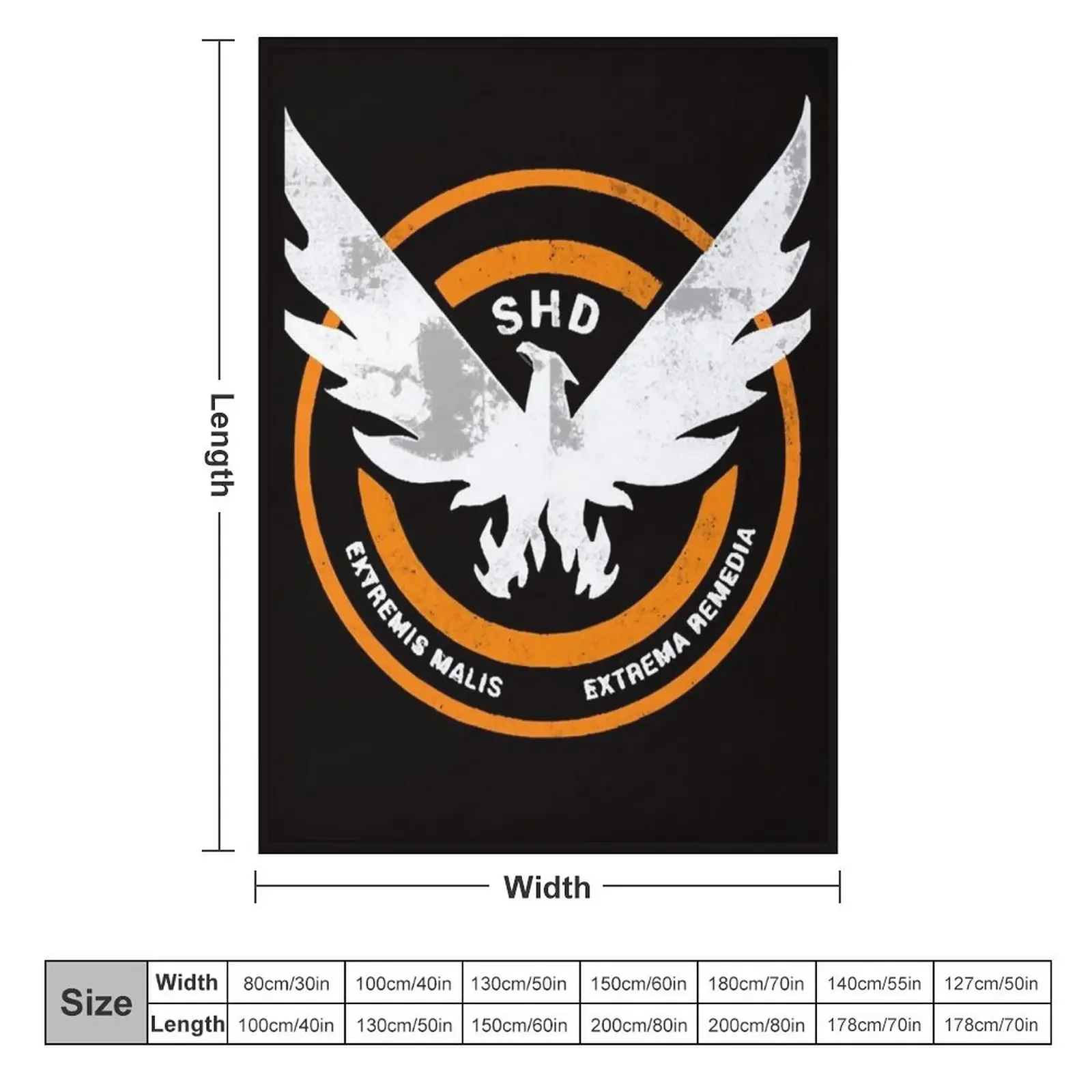 The Division SHD Grunge Logo 2 Throw Blanket Winter beds Bed covers Beautifuls Blankets