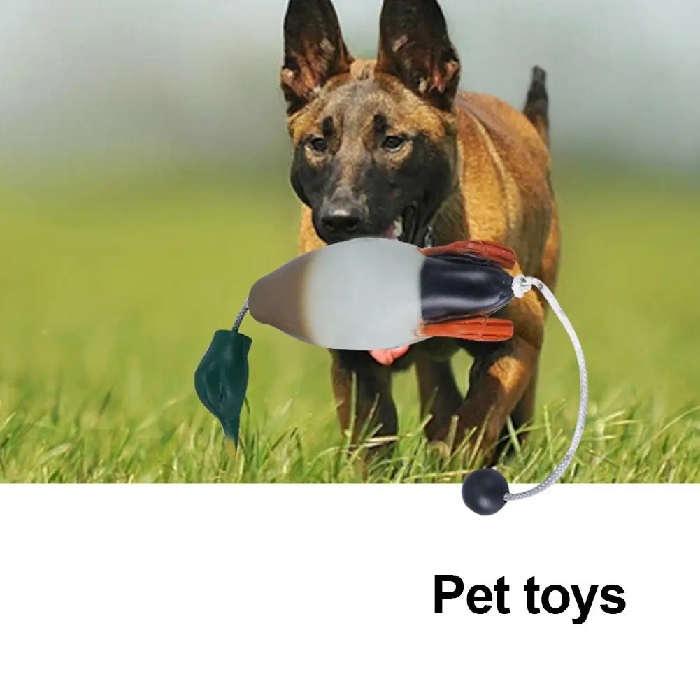 

Pet Dog Training Fake Duck The Bird Dummy Teaches Mallard Waterfowl Game Retrieval Duck Bite Chewing Toys Perfect Size For All