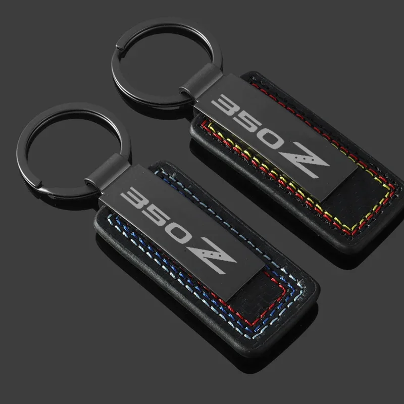 Alloy Car Keychain Keyring Styling for Nissan 350Z Logo Badge Key Chains Rings Buckle Emblem Pendant Gift Vehicle Accessories