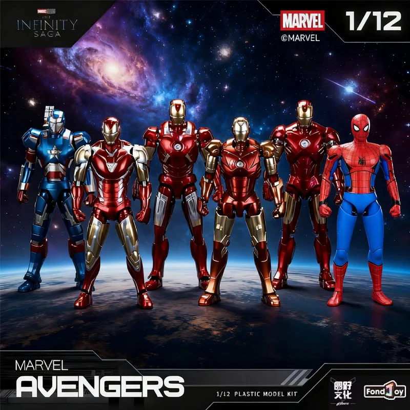 

Оригинальная сборная модель Fondjoy Infinite Legend Series, слепая коробка-стильная фигурка Железного человека-паука, сцена, игрушка-сюрприз, подарки