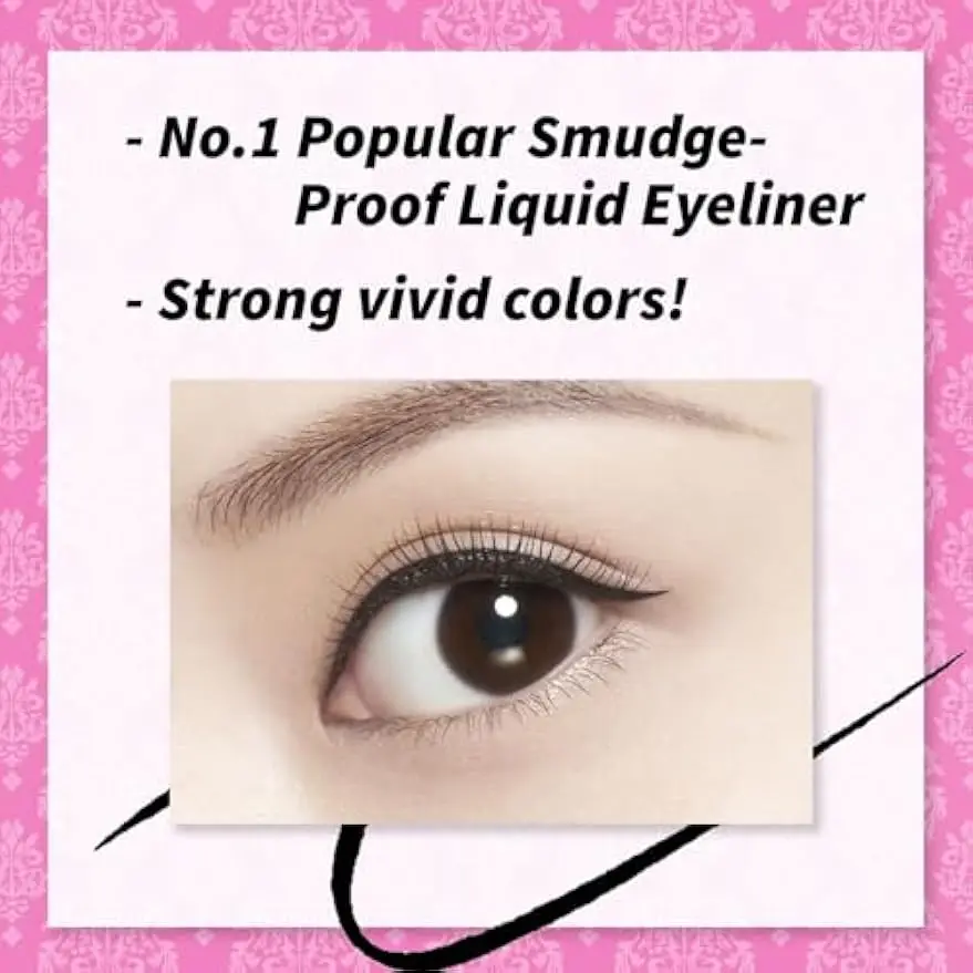 볼륨감, 길이감, 번짐 없는 룩을 위한 방수 마스카라 & 아이라이너 세트(커브형 브러쉬 및 리무버 포함)