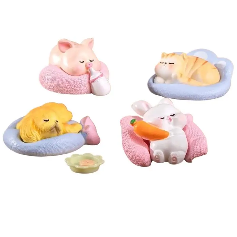 1Pcs Animal Miniature Resin Decorations Creative Tiny Sculptures For Car Garden Lawn Outdoor Landscape Micro Ornament