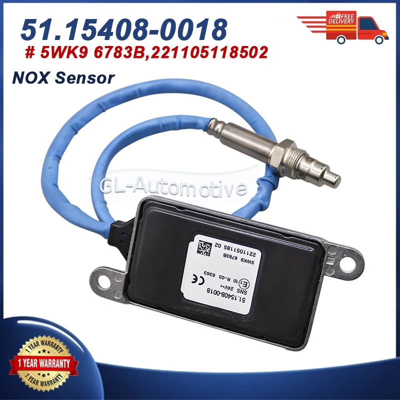 

51154080018 5WK96783B 5115408-0018 221105118502 Nitrogen Oxygen Sensor NOX Sensor For MAN Truck TGX TGS TGL TGM Euro6 Truck 24V
