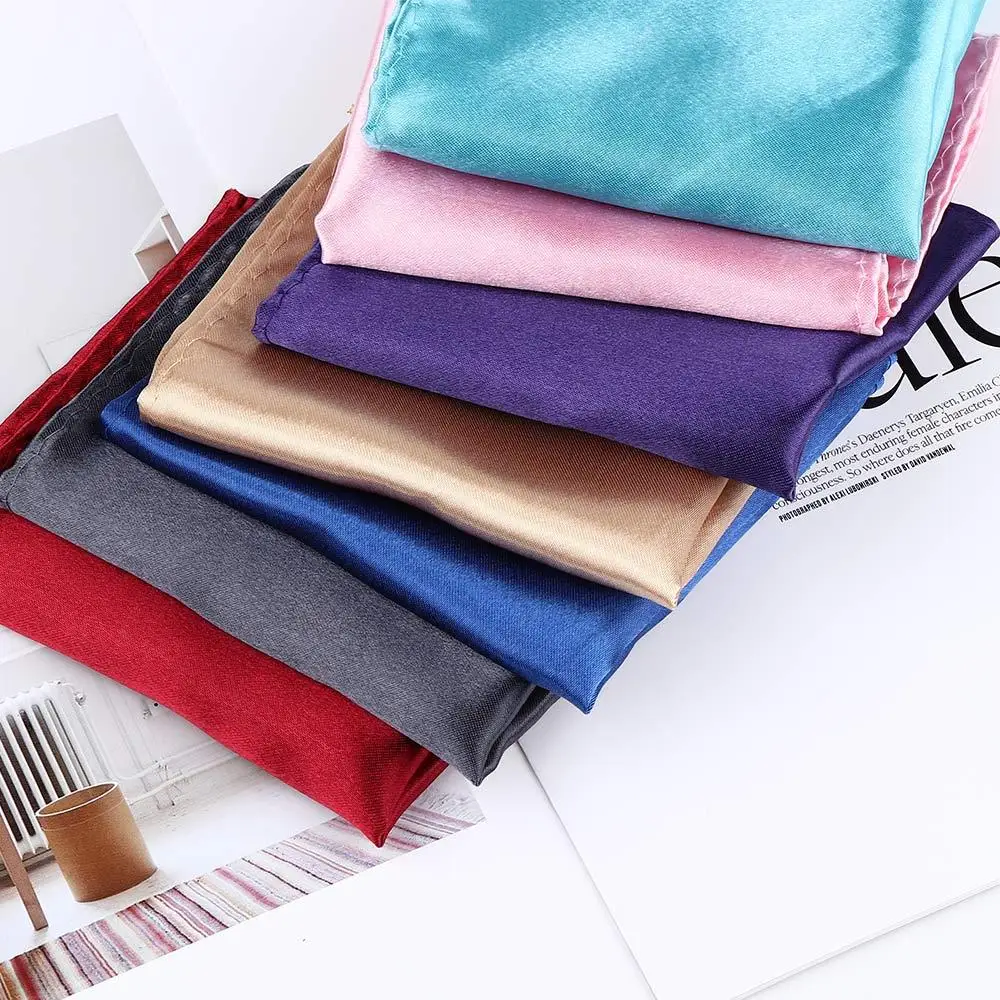 Suit Solid 15 Color Pocket for Wedding Dress Party Hanky Formal Suit Solid Square Hanky Silk Handkerchief Pocket Square