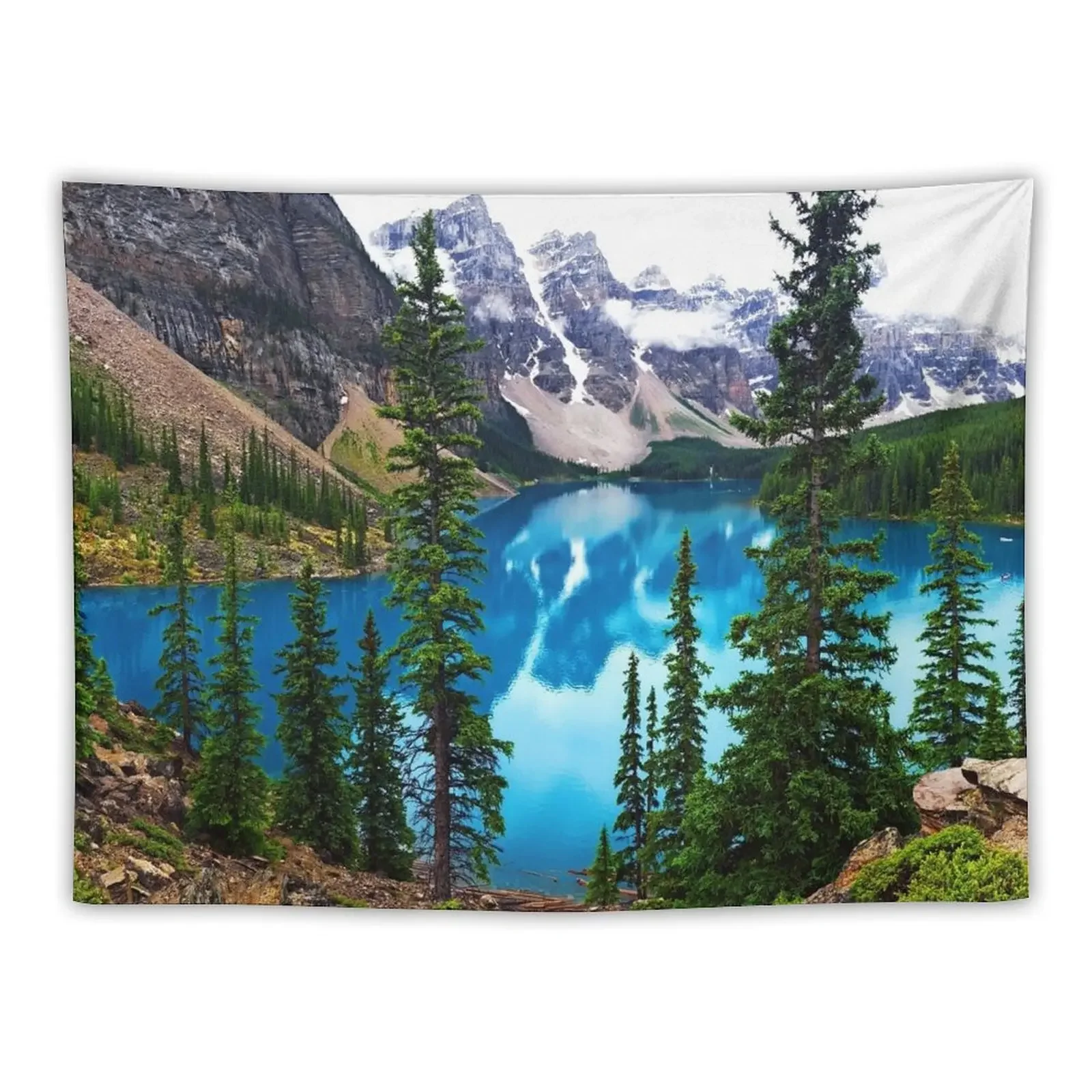 Moraine Lake, Banff, Alberta Tapestry Decoration For Rooms Carpet Wall Bed Room Decoration Tapestry