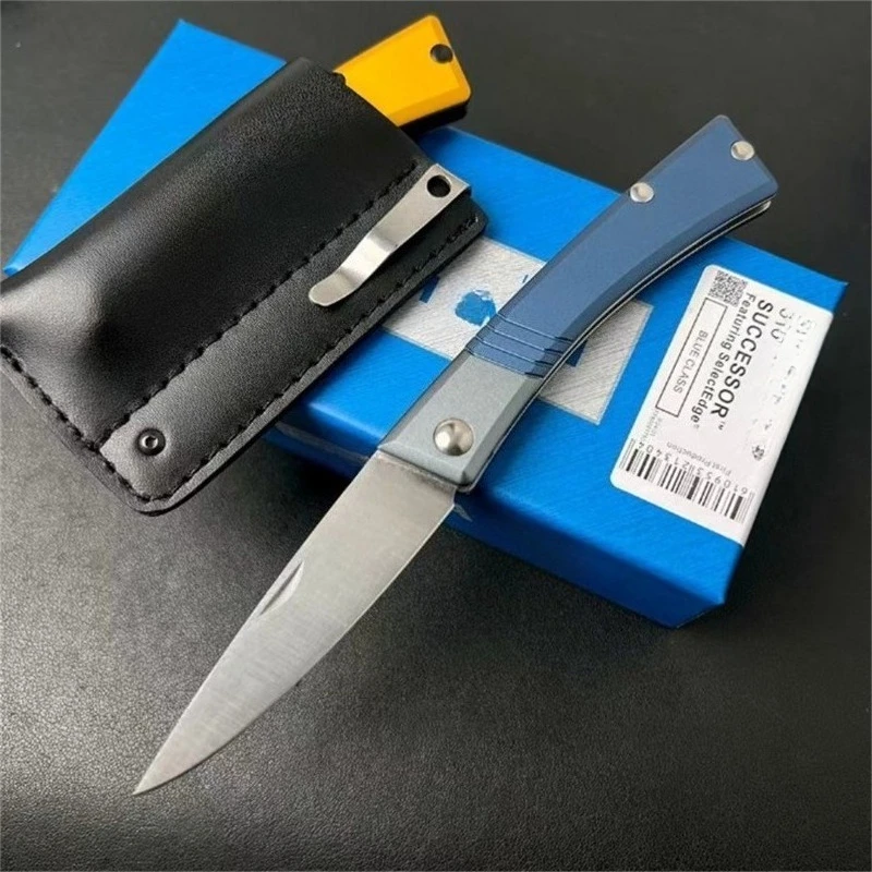 BM315 (Lockless) Folding Knife Aluminum Alloy Handle Camping Outdoor Portable Sharp EDC Pocket Fruit Knife
