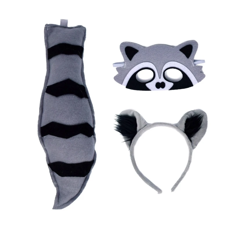 Halloween Raccoon Costumes for Kids Toddlers Animal Costume Cosplay Accessories