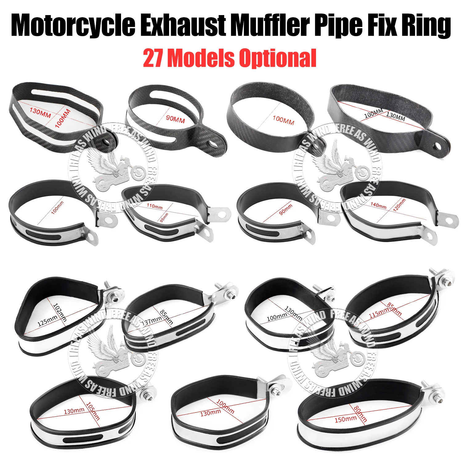 

Motorcycle Exhaust Clamp Exhaust Pipe Supporting Bracket Fix Ring For Yoshimura Sc Mivv Ak Ar Leovince Arrow Brother ETC Exhaust