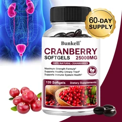 Natural Cranberry Extract Supplement Vitamin Capsules To Help Women's Urinary Tract Health, Cleansing and Detoxification