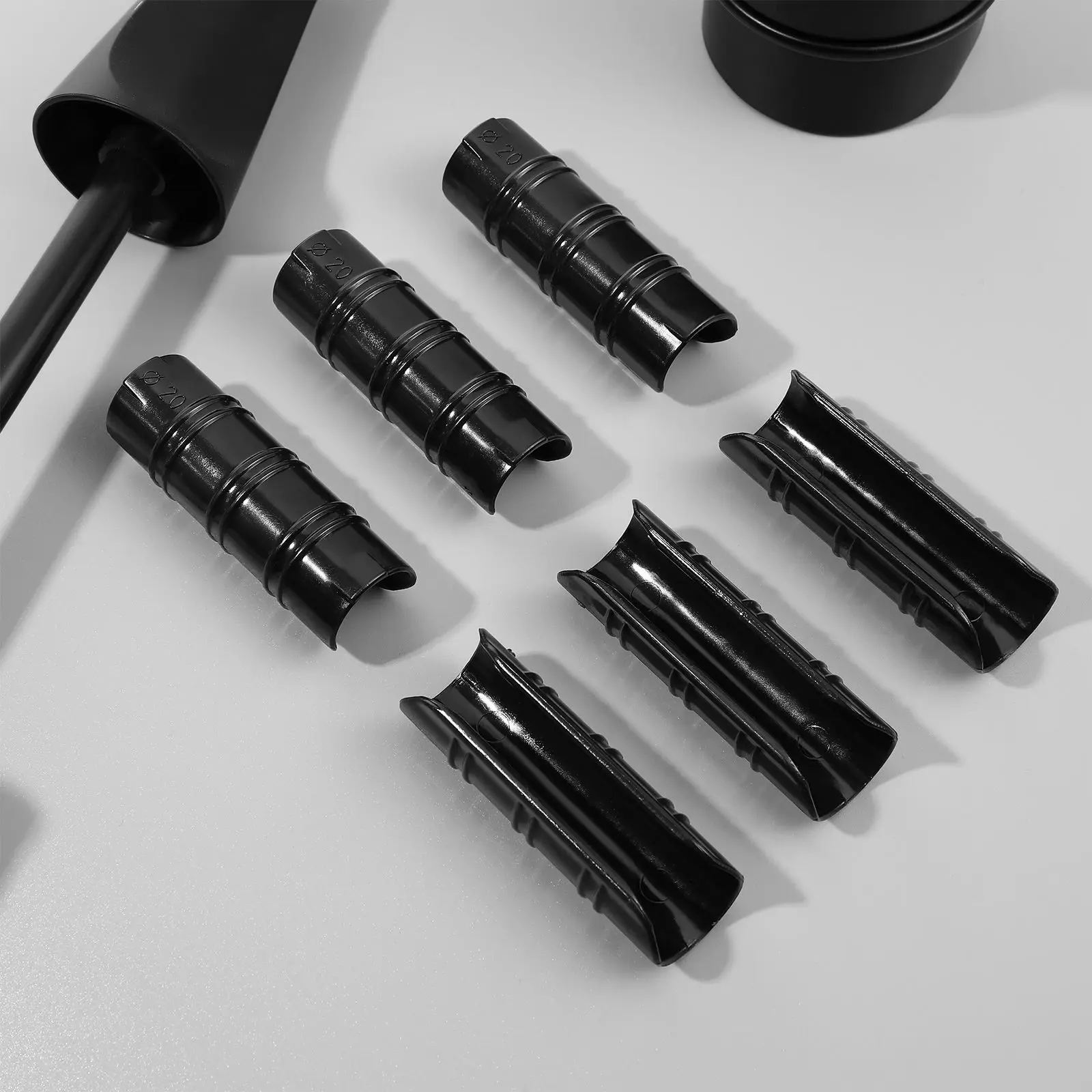 30 Pcs Snap Pipe Clips High Strength Durable Black Plastic Tube Clamps Greenhouse Frame Garden Buildings Reusable