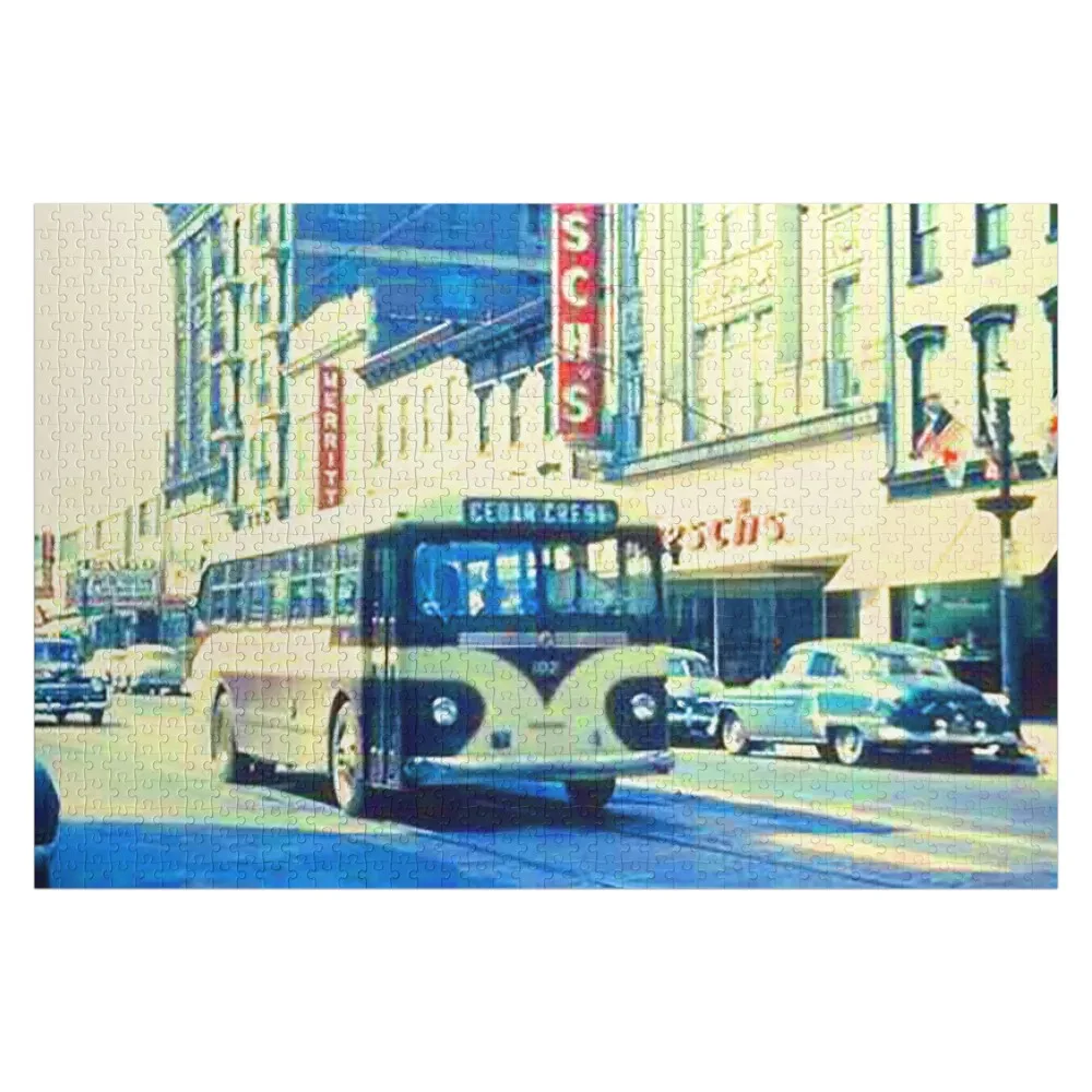 

1960s LANTA Bus Cedar Crest route, Hamilton St, Allentown PA Jigsaw Puzzle Iq Custom Wooden Gift Customized Toys For Kids Puzzle