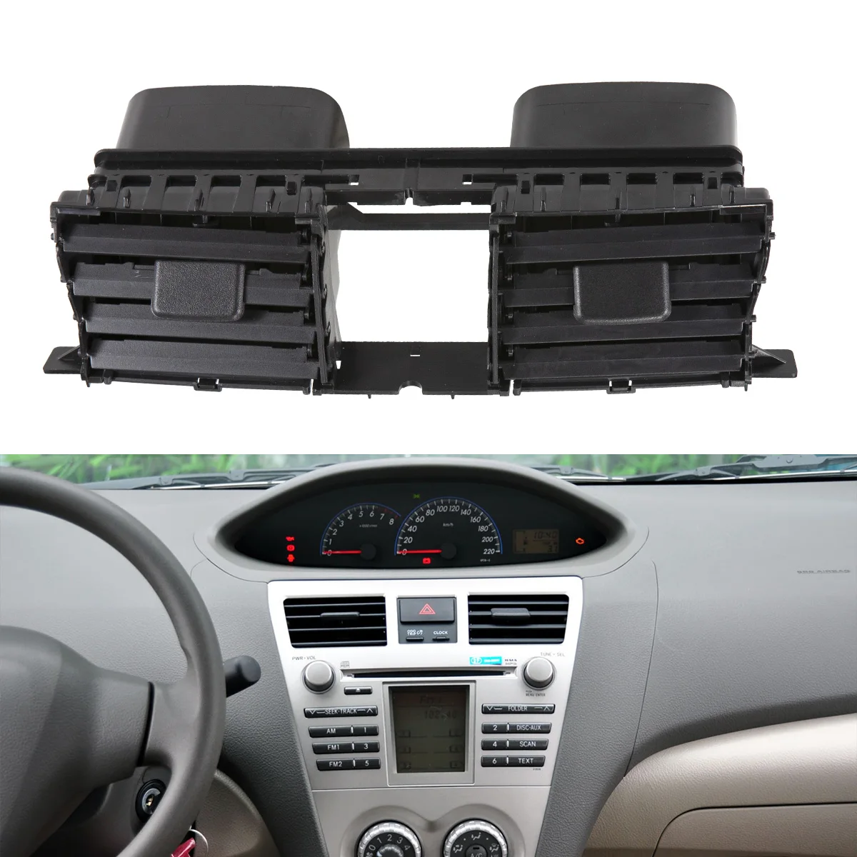 Dashboard Air Conditioner Vent Outlet Panel AC Grille For Toyota Vios NCP93 2007 2008 2009 2010 2011 2012 Car Accessories