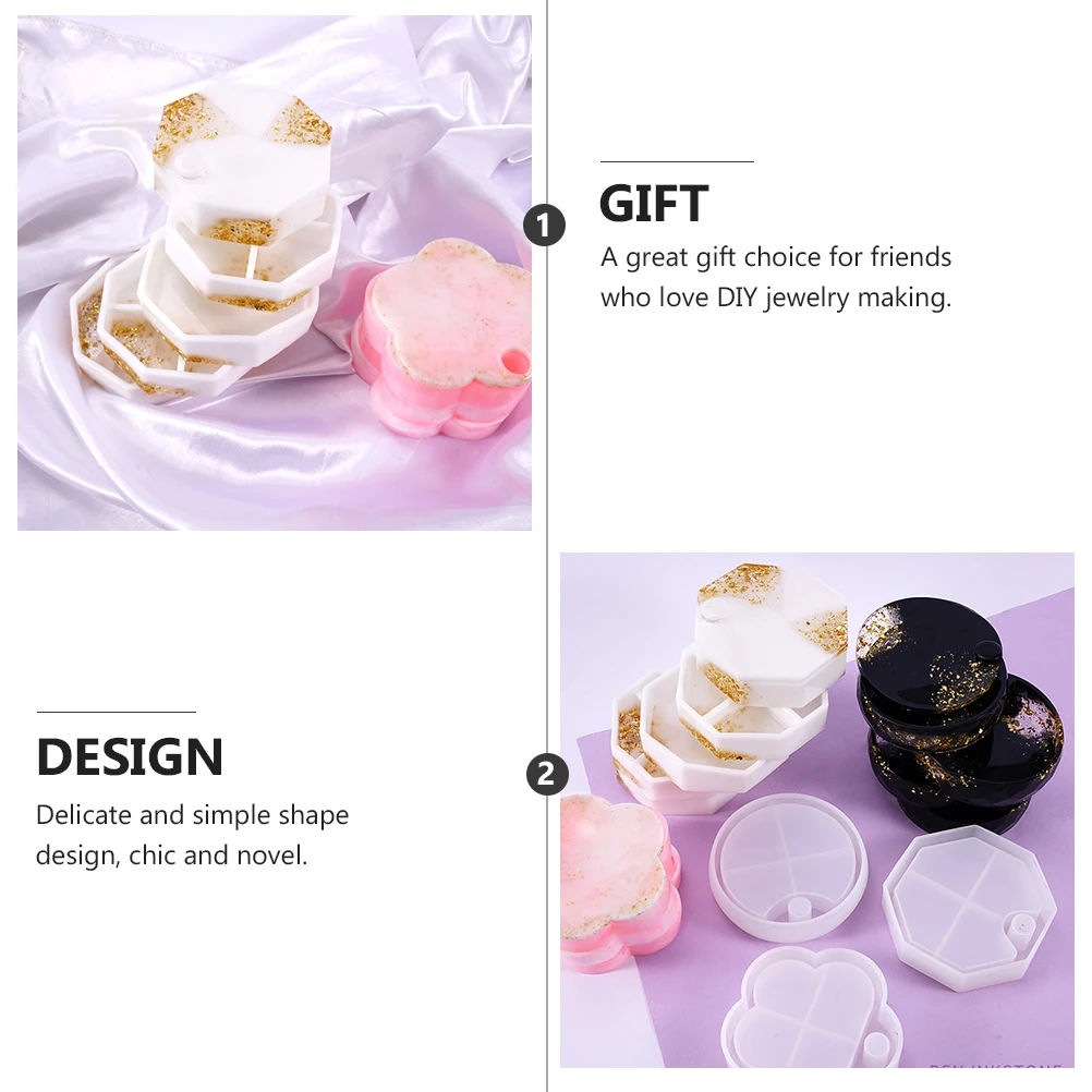 

3Pcs Creative Crystal Storage Box Mold Delicate Jewelry Epoxy Silicone Mold for DIY Crafts and Resin Art Making
