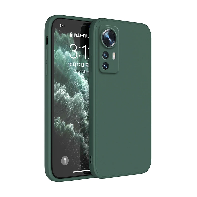 Luxus-Hüllen für Xiaomi Mi 12 12S 12T Pro 12X Ultra Soft Square Matte Silikon Mi 12 lite 5G Thin Lens Protection Original Case