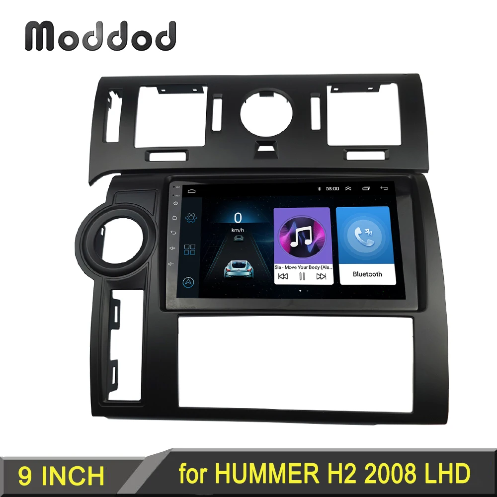 

9 INCH Radio Frame for HUMMER H2 2008 Left Hand Drive Audio Installation Android Player Fascia Adapter Cover Stereo Panel Bezel