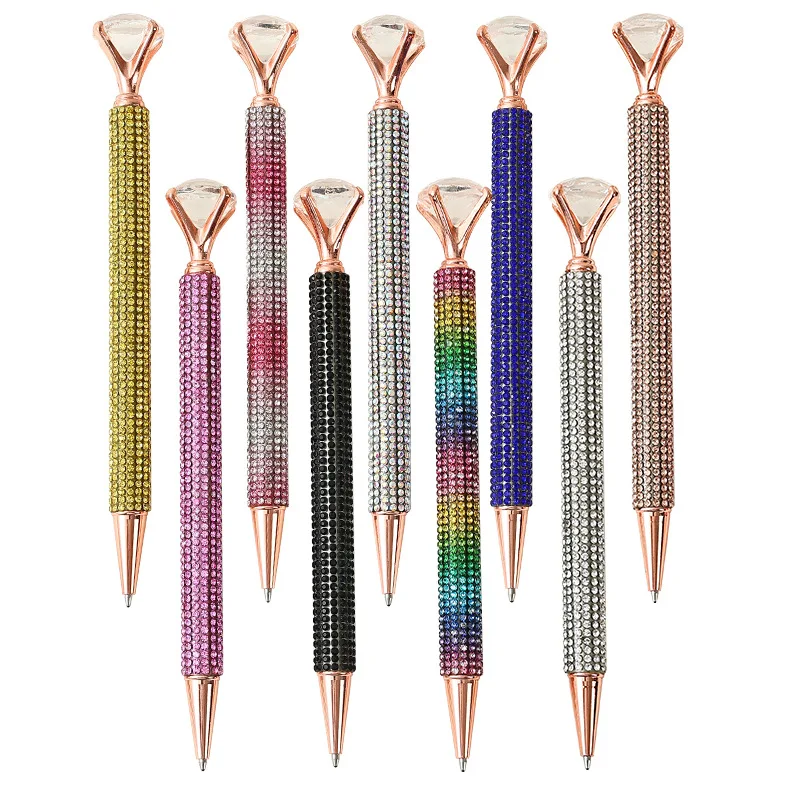 

10 шт. креативная шариковая ручка с бриллиантами для бизнеса и офиса, ручка для подписи