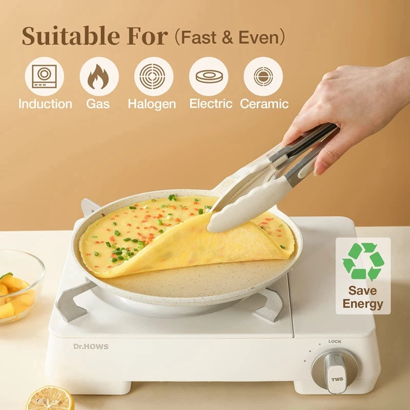 Pancake Pan Frying Pan Nonstick Granite Egg Pan Omelette Pan, Crepe Maker Pan Dosa Pan, Tortillas Flat Skillet