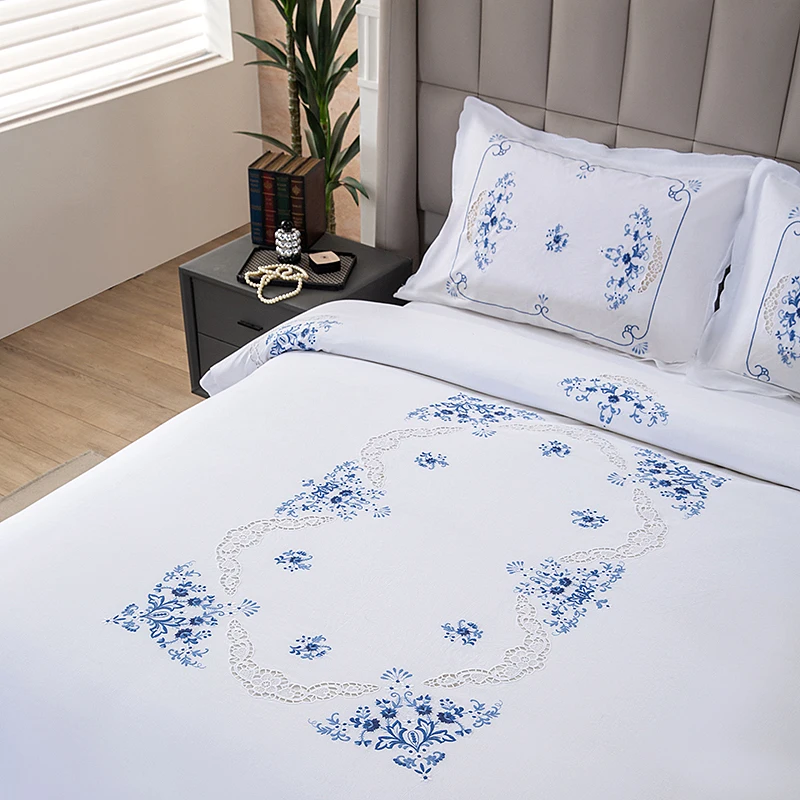 White cotton duvet cover, bedding, a must for home use