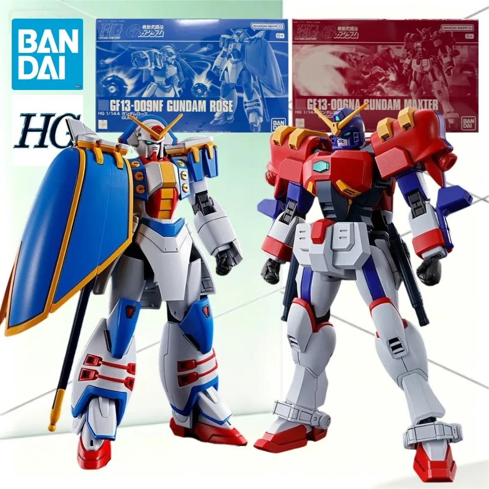 Bandai Genuine HG Gundam Rose & Maxter Mobile Fighter G Gundam Assembly Robot Figure Hobby Display Ornament For Anime Teen Fans