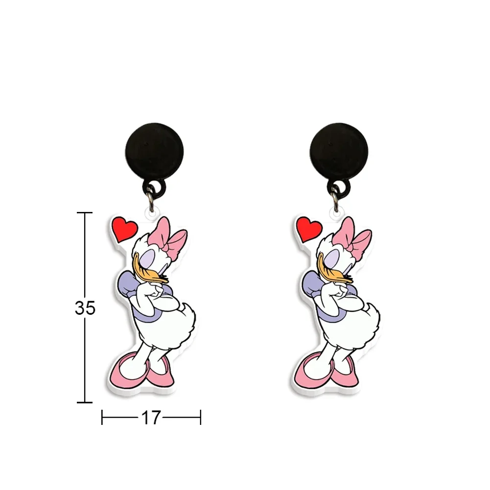 Nuovo arrivo Disney Daisy Duck Donald Duck orecchini in acrilico per ragazze orecchini colorati accessori per gioielli carini