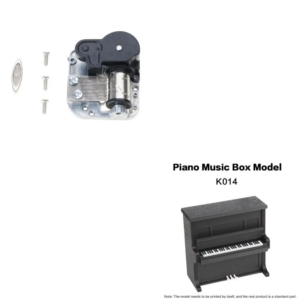 

652F DIY -печать фортепиано музыкальная коробка модель модели с необходимыми деталями проектов сборки винты Ключ механическая
