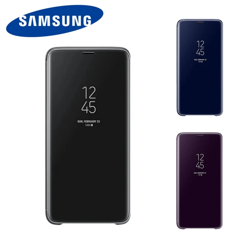 

Оригинальный зеркальный умный чехол-книжка для Samsung Galaxy S10/S9/S8 + Plus/Note9/Note8, чехлы со светодиодной подсветкой