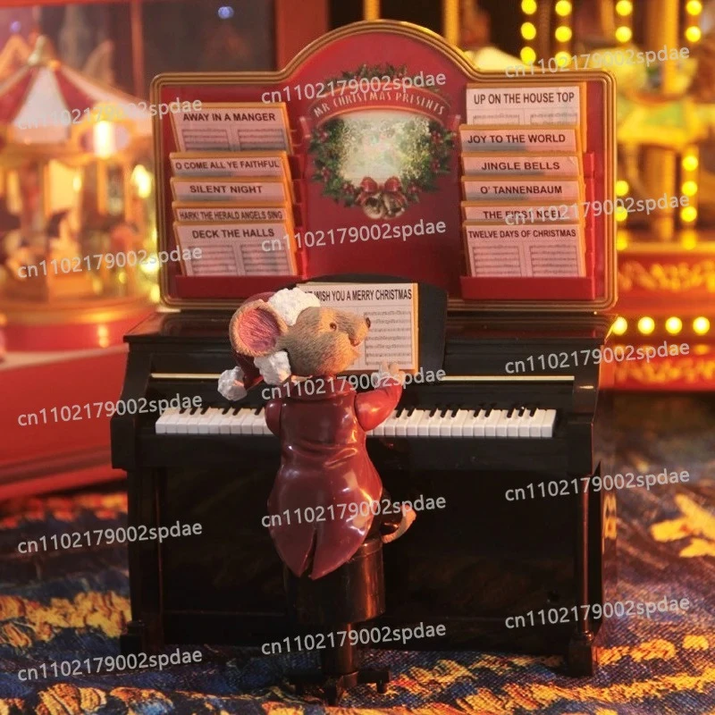 Piano mouse music box music box birthday gift