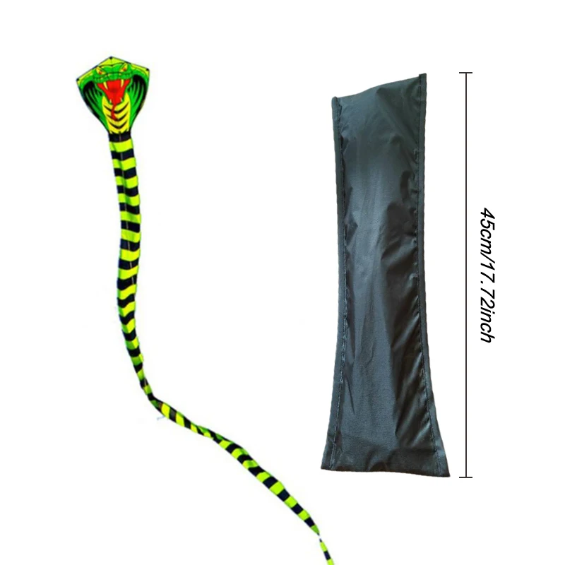 HUA HUA-pipa de serpiente grande, pipa cobra con mango de línea, juguetes al aire libre para pipa de pájaro para adultos