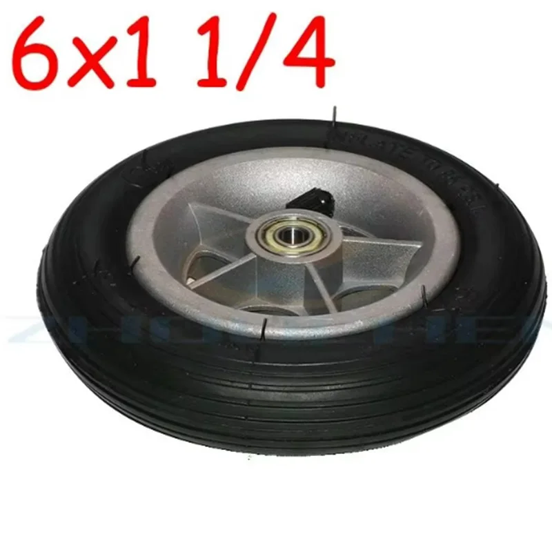 

6X1 1/4 Wheels 150mm 6 inch Pneumatic Tire Inner Tube with 4 inch aluminum rims for gas electric scooters e-Bike A-Folding Bike