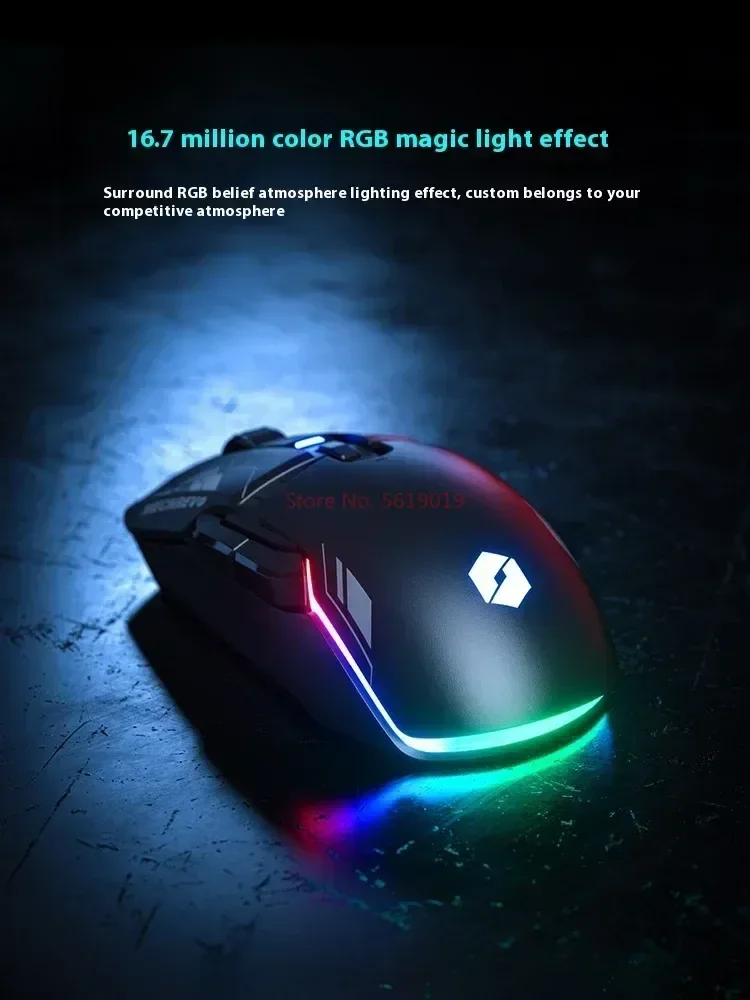 Mechrevo M770 Wireless Gaming Mouse - Pixart Paw3395, Wired + 2.4g Dual-mode, 26000 Dpi, Hot-swappable Micro Switches