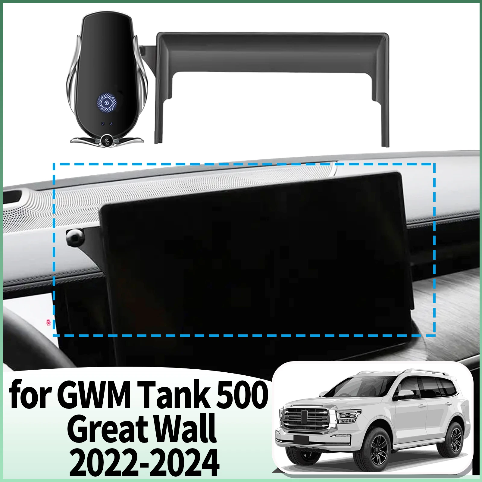

fit for GWM Tank 500 Great Wall 2022 2023 2024 Specific Dashboard Navigation Phone Holder Mount Design Car​​ accessoires