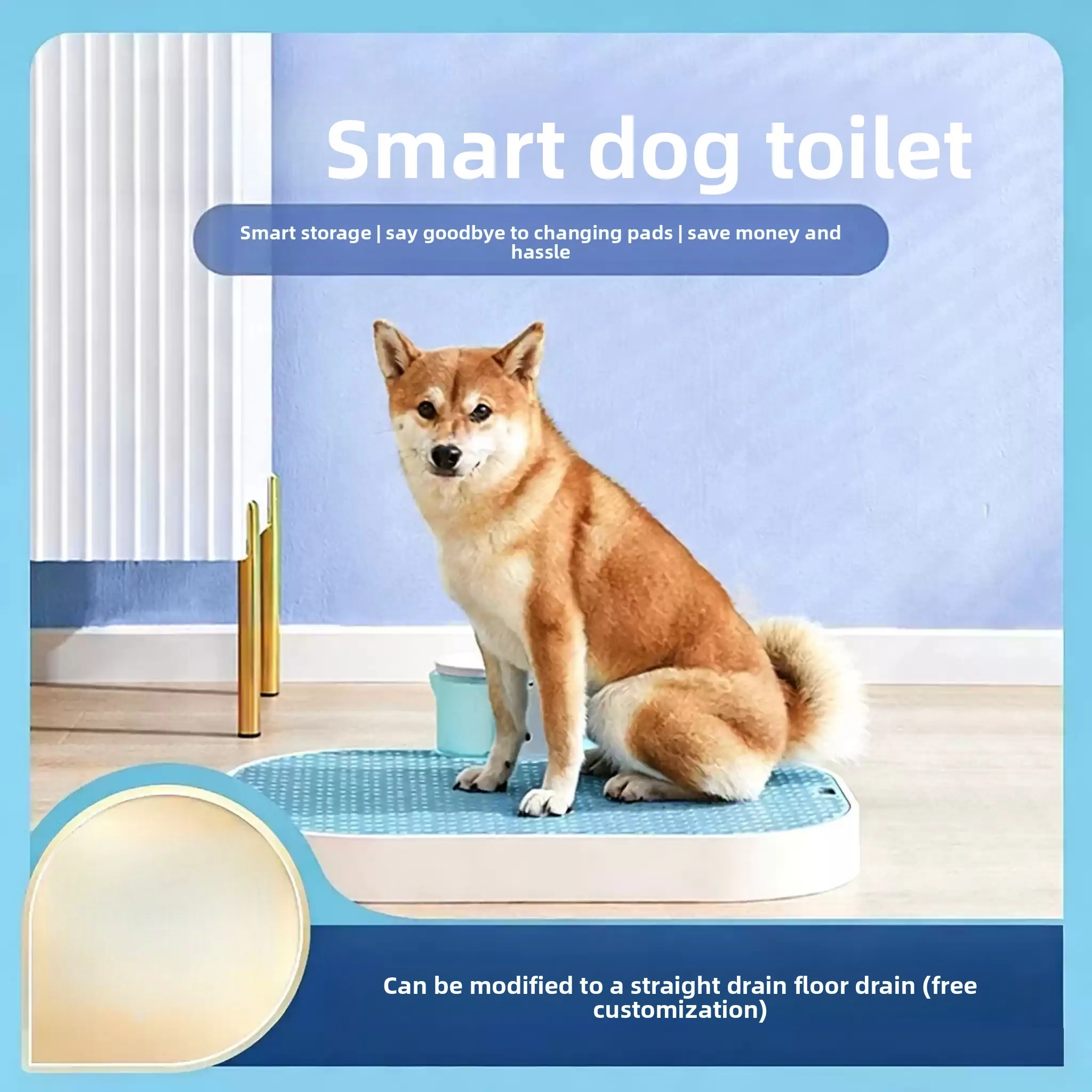 Automatic Dog Toilet Mesh Urine Pad Indoor Pet Potty Open Removable Non Slip Dog Toilet Fast Delivery