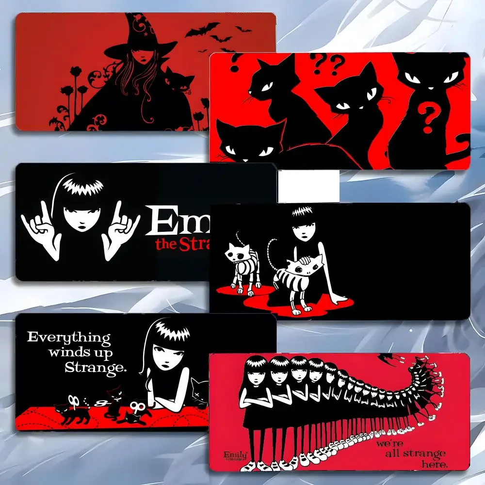 

Коврик для мыши с изображением Эмили-Стрейндж, большой игровой коврик с утолщенной кромкой, для ПК, стола, рабочего места