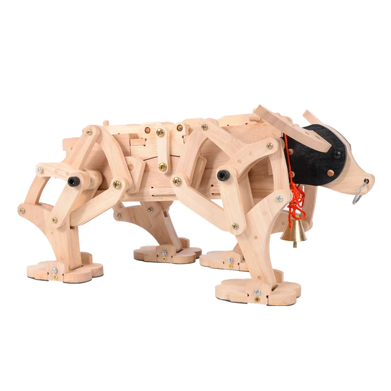 

Movable wooden cow creative toy flowing horse Three Kingdoms Zhuge Liang model handmade DIY machinery