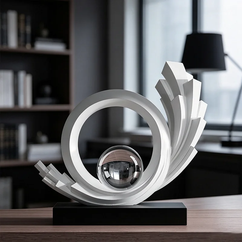 Modern Minimalist Figurines Luxury Ornament Wine Cabinet Entryway Figurines Living Room TV Cabinets Statue Entrance Hall Decor
