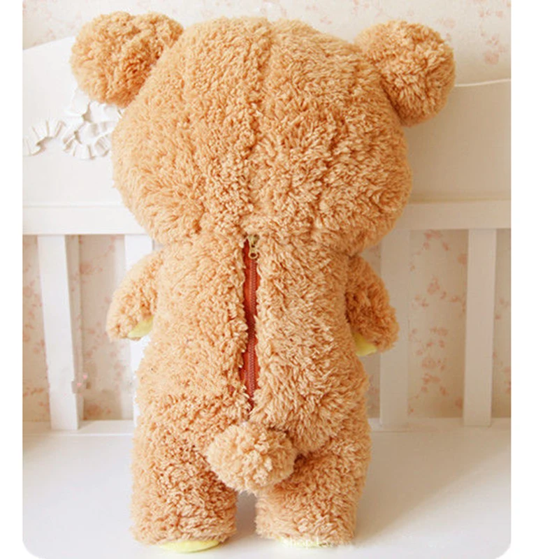 60/80cm Animals Lovely Rilakkuma Bear Plush Toy Kawaii Relax Bear Pillow Dolls Soft Stuffed Children's Day Gift Present For Girl