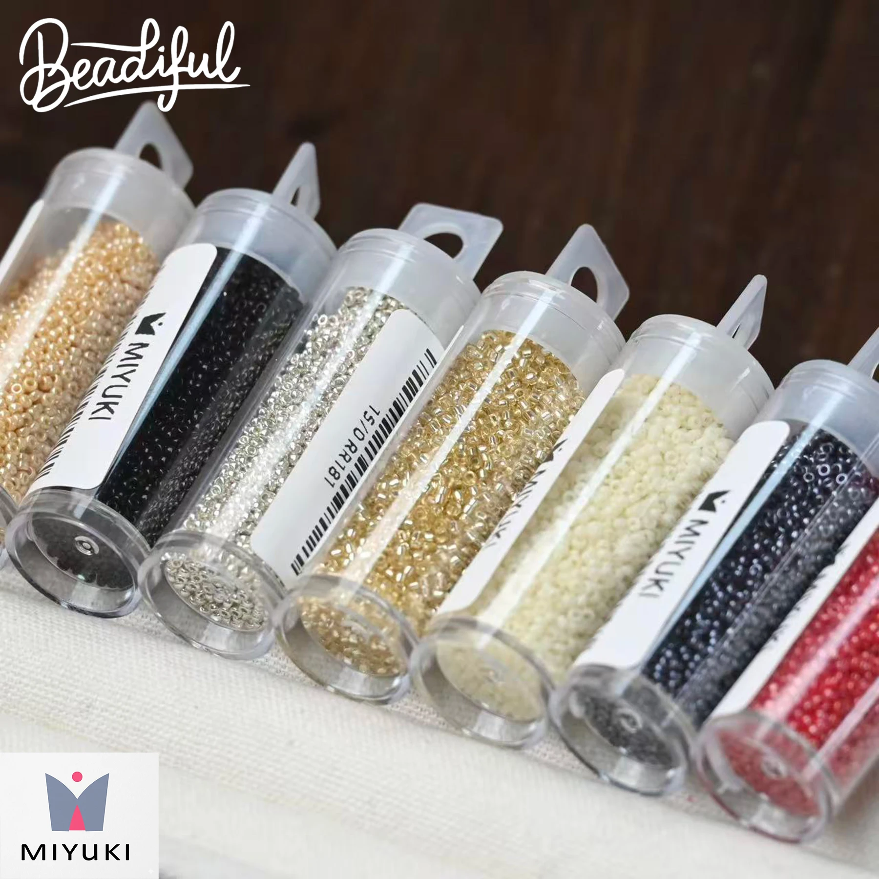 

Japan MIYUKI RR 1.5mm Seed Beads 10g 2000pcs Tube Pack for Bracelet Necklace Weaving DIY Craft Supply