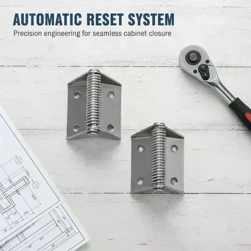 

Heavy Duty Thickened Stainless Steel Iron Hinge Automatic Spring Closing Reset Hinge for Industrial Electrical Cabinet Door