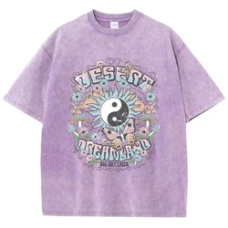 Grote Dromer Paddestoel Bloem Vlinder Vrouwen T-Shirt Straat Sport Tshirt Zacht Ademend Korte Mouw Oversized T-Shirt Dames