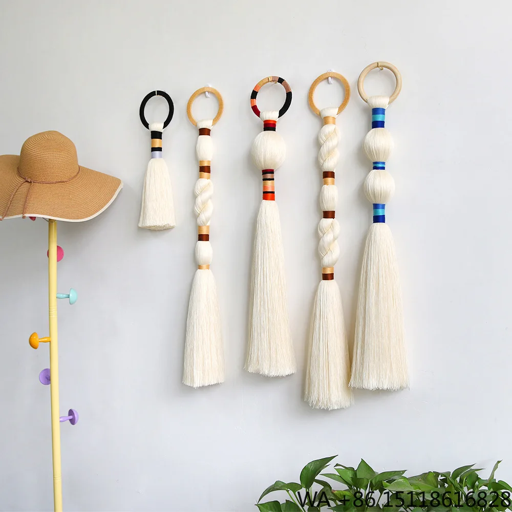 Handmade Woven Ornament Craft Gift Cord Ball Wall Hangings Macrame Tapestry Designs Home Wall Decoration Wall Decor for Bedroom