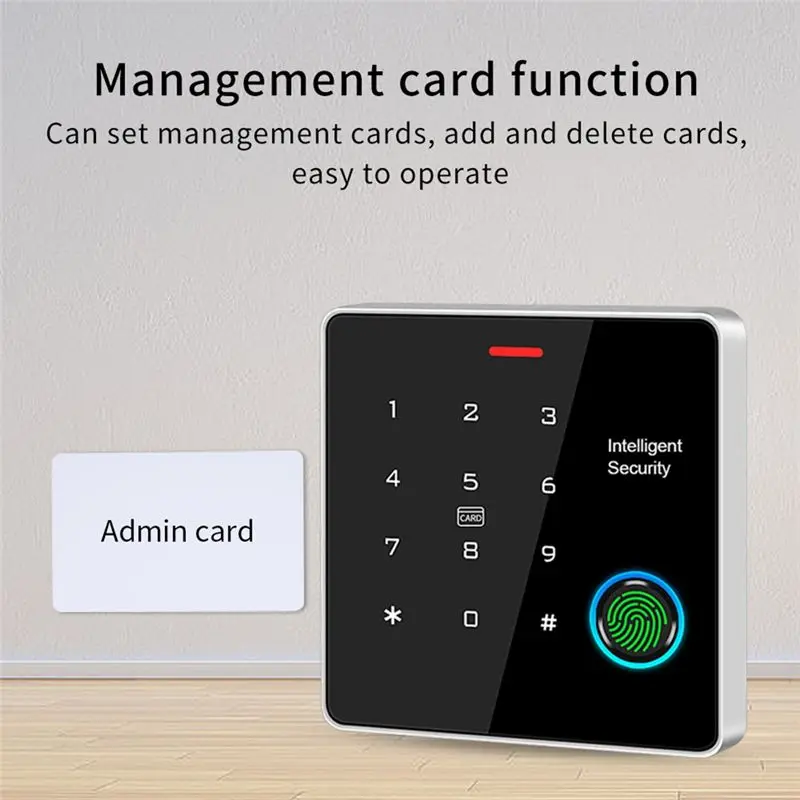 AC57-Fingerprint RFID Keypad Standalone Door Opener 12V Electric Access Control System Door Entry Waterproof