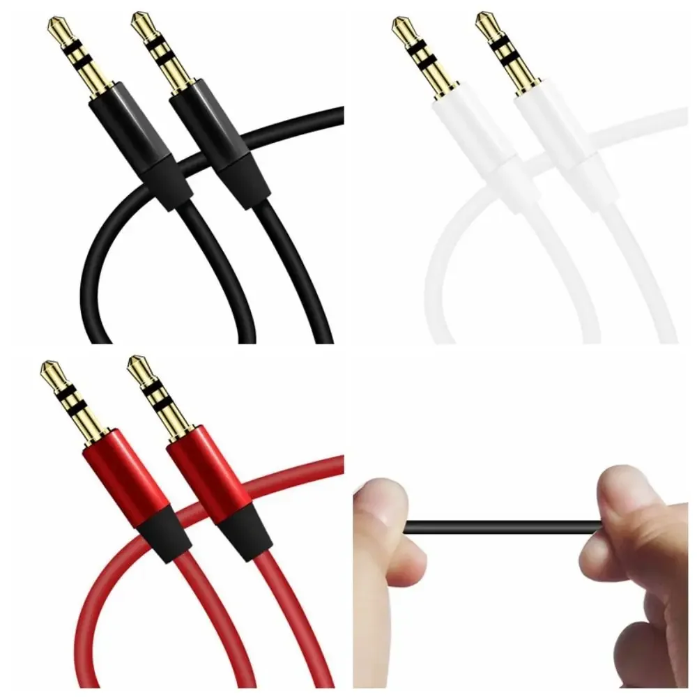 Cavo di prolunga audio jack da 3,5 mm placcato oro Cavo ausiliario da 3,5 mm maschio a 3,5 mm maschio per altoparlante per cuffie Xiaomi per auto ausiliario